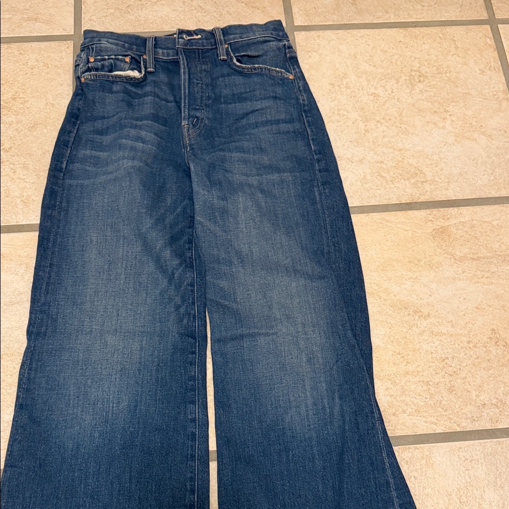 Mother Tomcat Roller Classic Blue Wide-Leg Women Jeans, like new.
